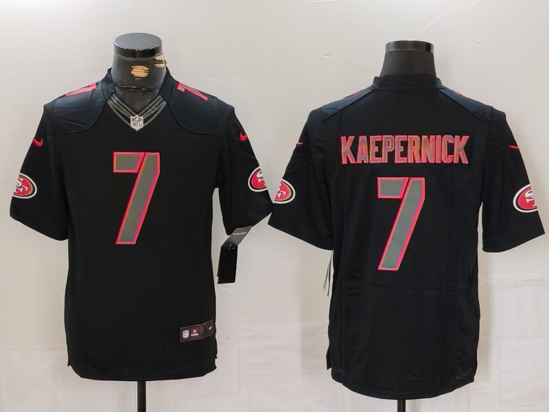 Men's San Francisco 49ers Colin Kaepernick #7 Black Team Jersey